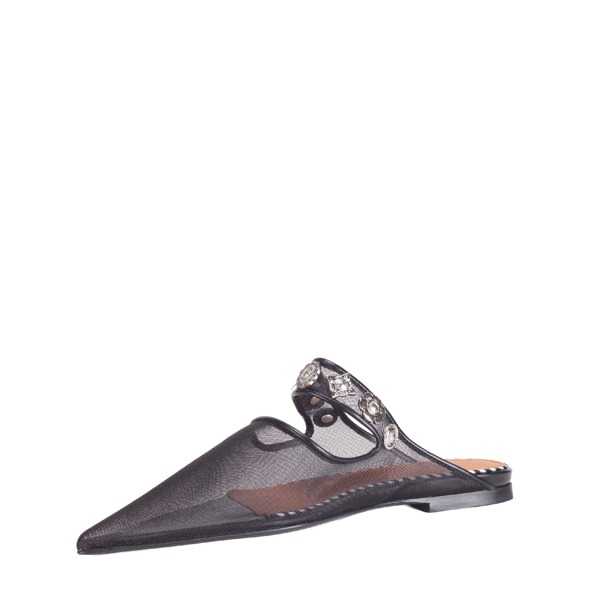 Toga Pulla black mesh classic mules woman