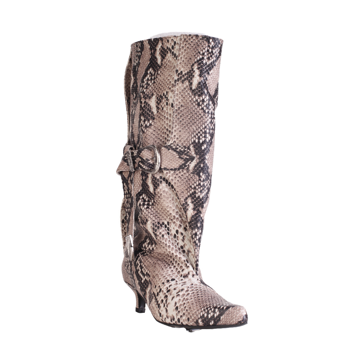 AJ1508 kitten heel knee boots Toga Pulla woman snake print