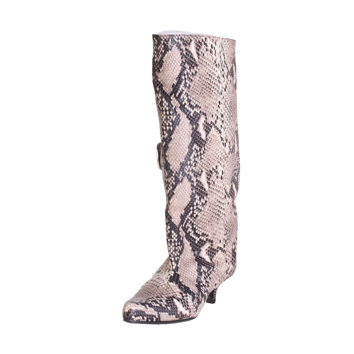 AJ1508 kitten heel knee boots Toga Pulla woman snake print