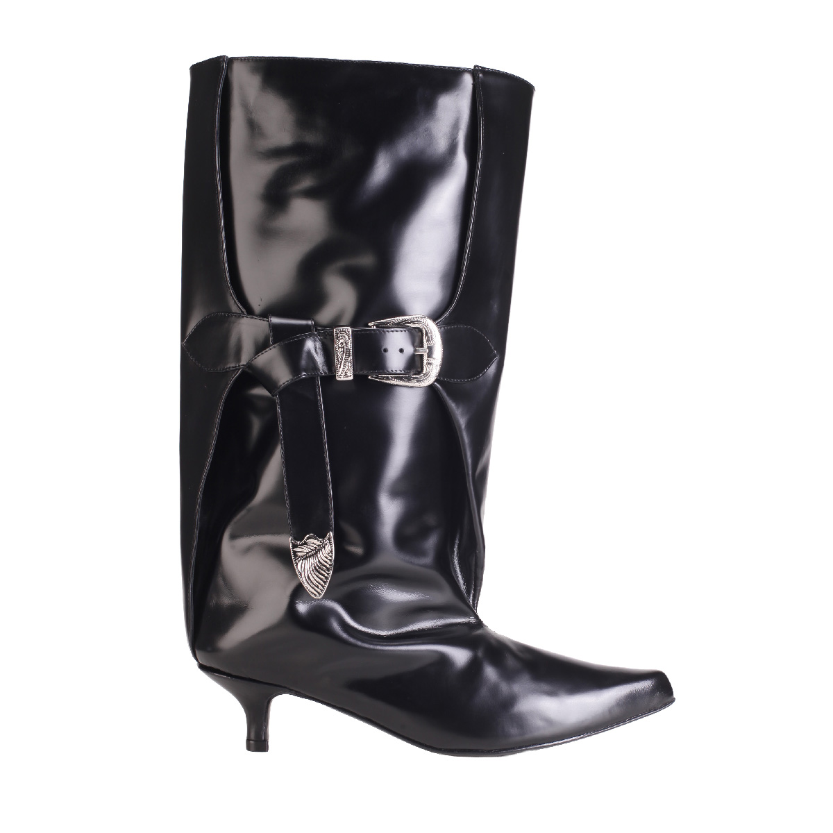 AJ1508 kitten heel knee boots Toga Pulla woman black