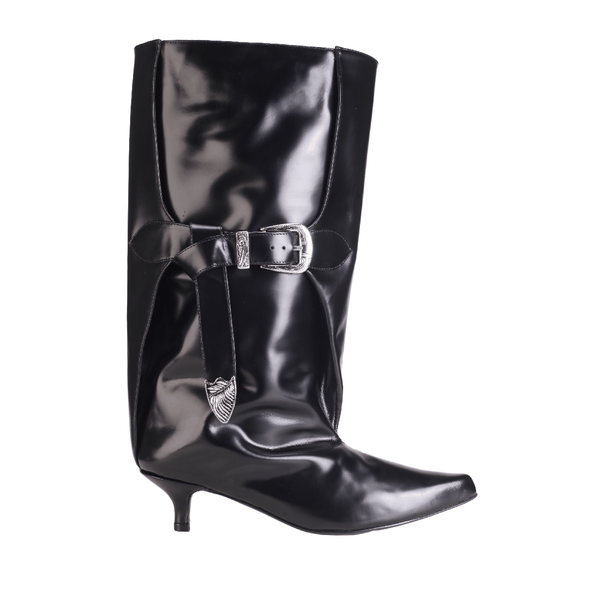 AJ1508 kitten heel knee boots Toga Pulla woman black