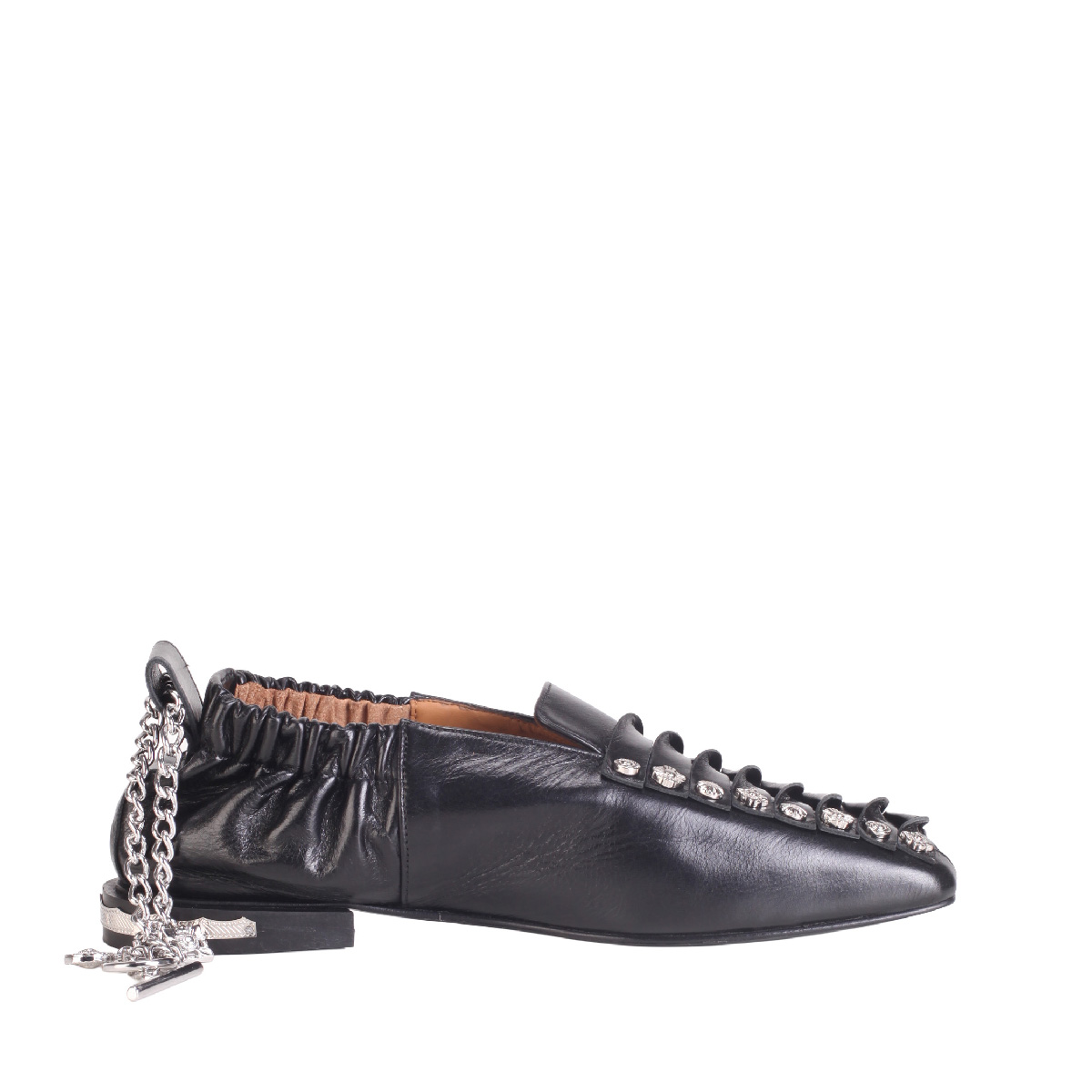 AJ1515 flat loafer shoes leather Toga Pulla black