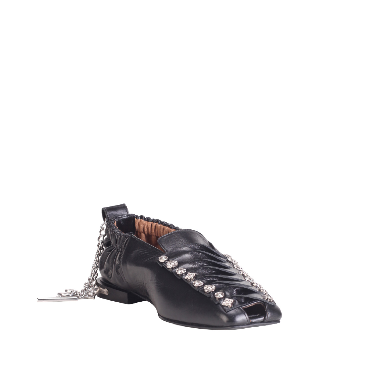 AJ1515 flat loafer shoes leather Toga Pulla black
