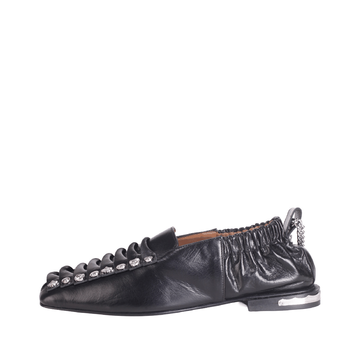 AJ1515 flat loafer shoes leather Toga Pulla black