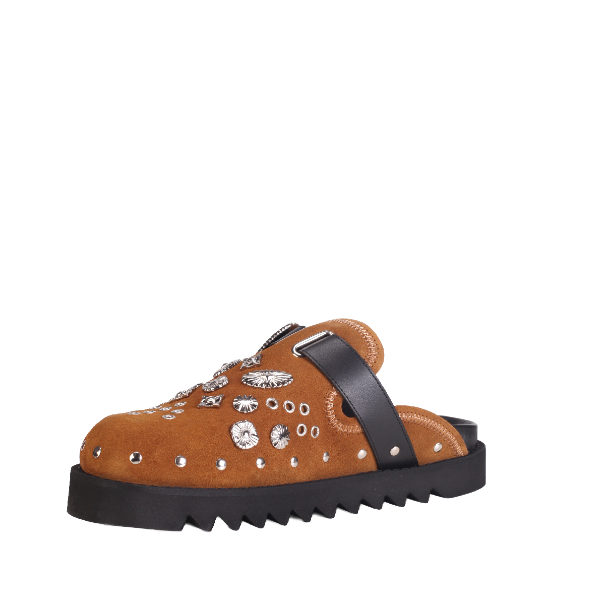  AJ1066 Suede Slippers Kaki men 