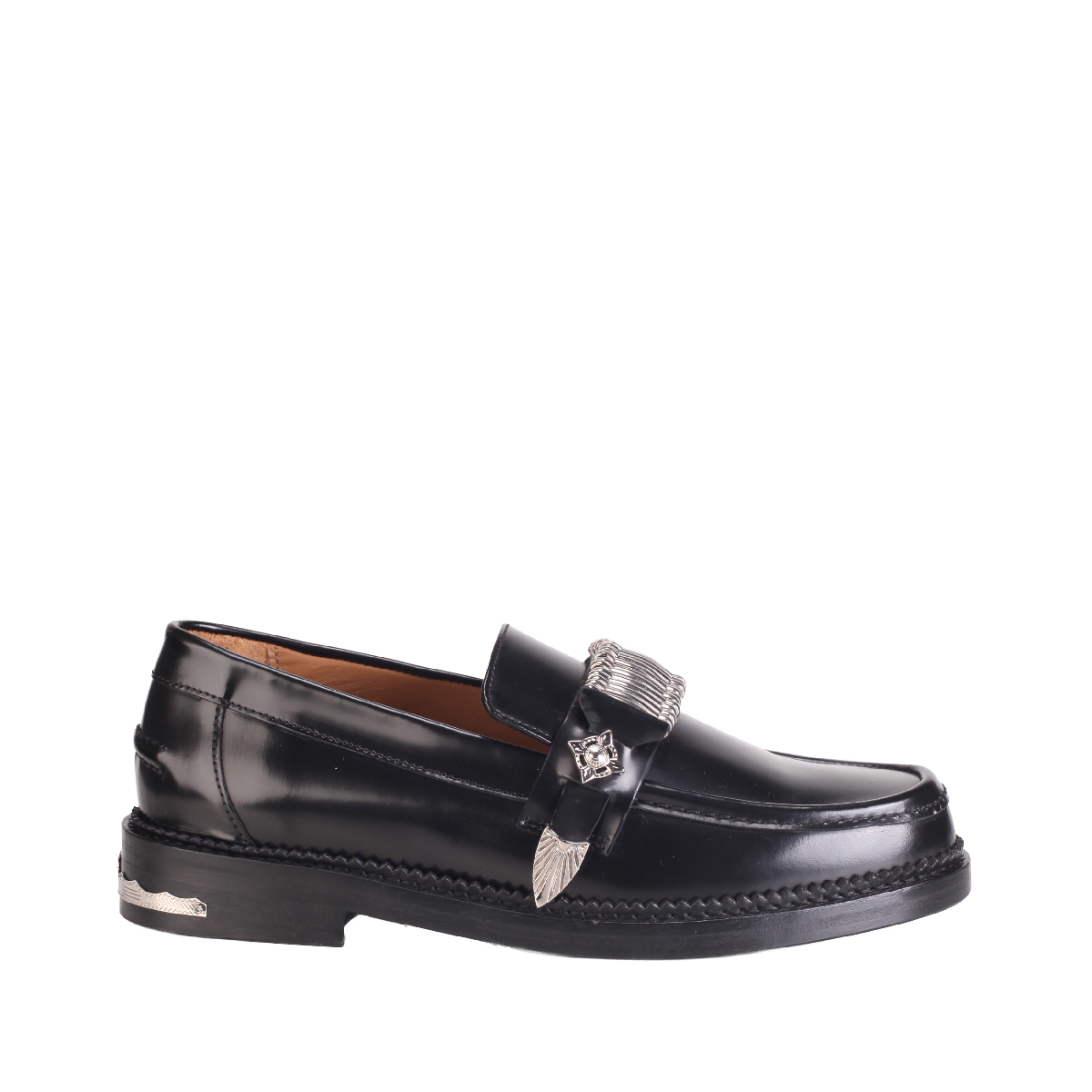 AJ1298 leather loafer Black men 