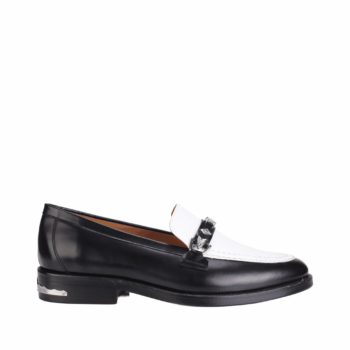 Toga Virilis AJ1354 black white leather loafer man