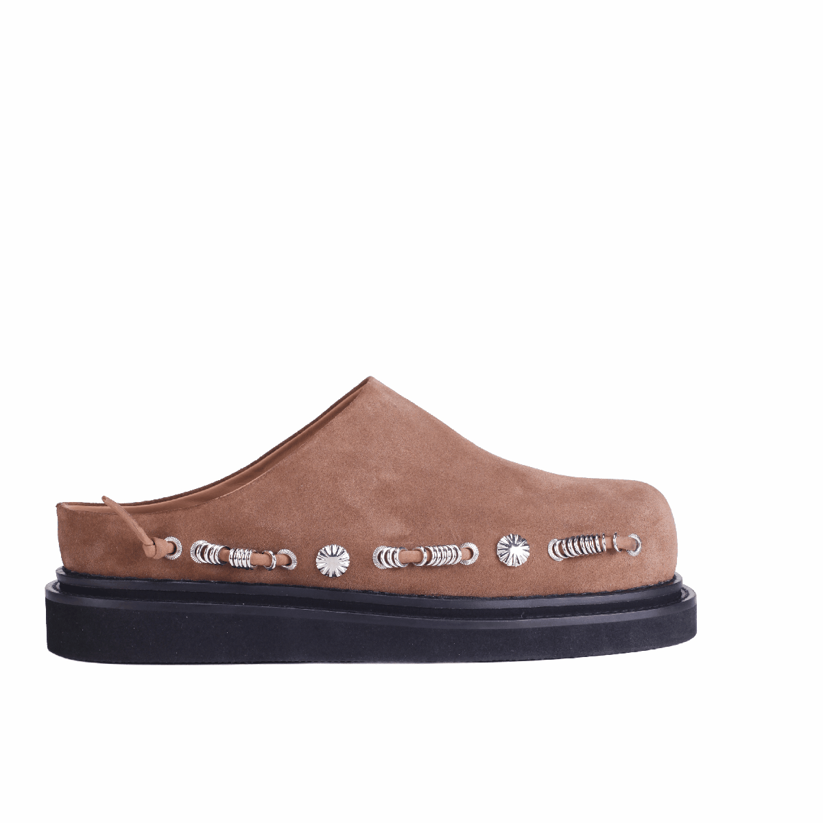  AJ1387 suede slippers tan men