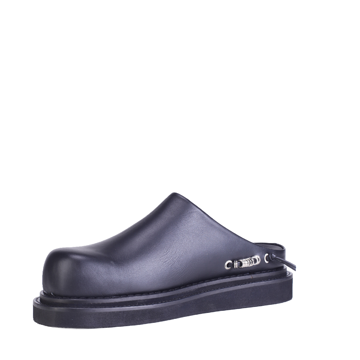  AJ1387 leather slippers men black 