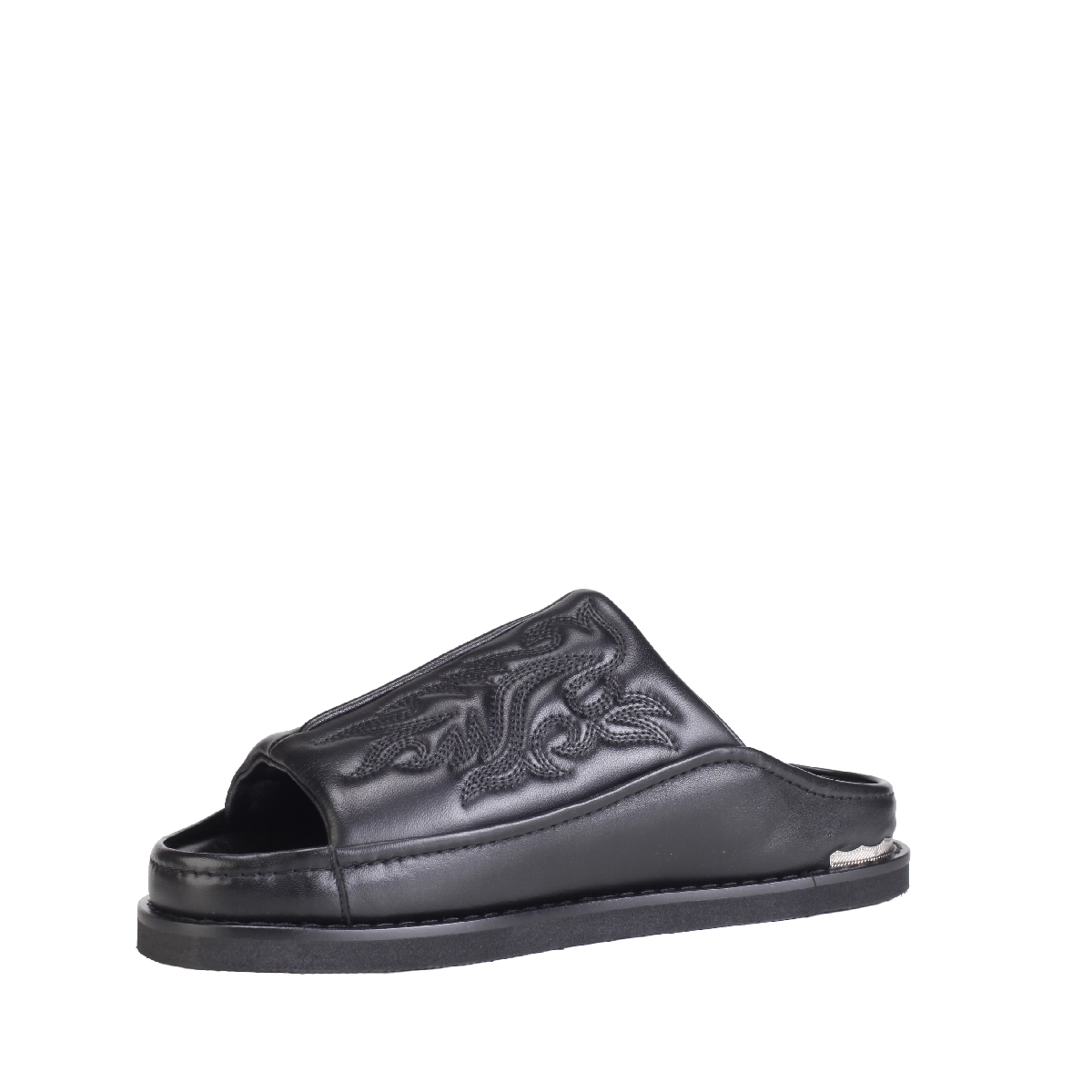  AJ1388 leather sandals black men 