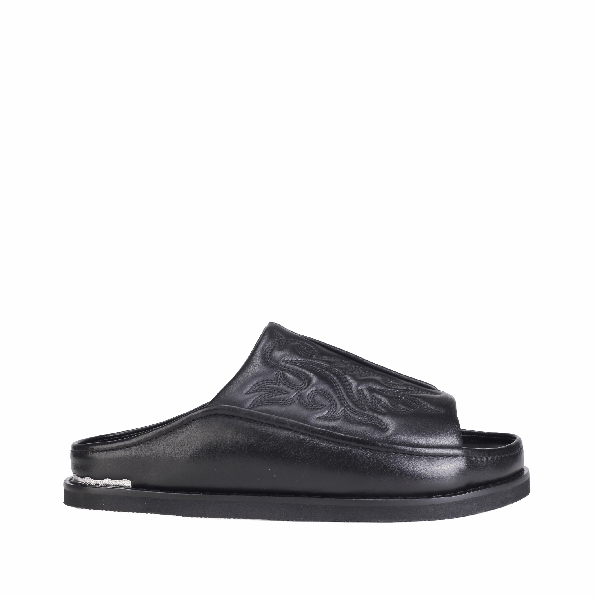  AJ1388 leather sandals black men