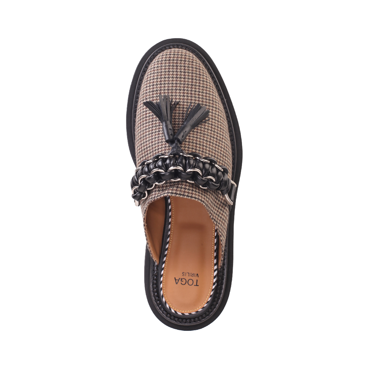 Toga Virilis AJ1423 plaid brown slippers shoes Men