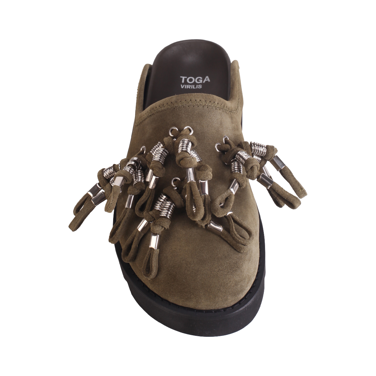 Toga Virilis AJ1428 Black leather slippers man 
