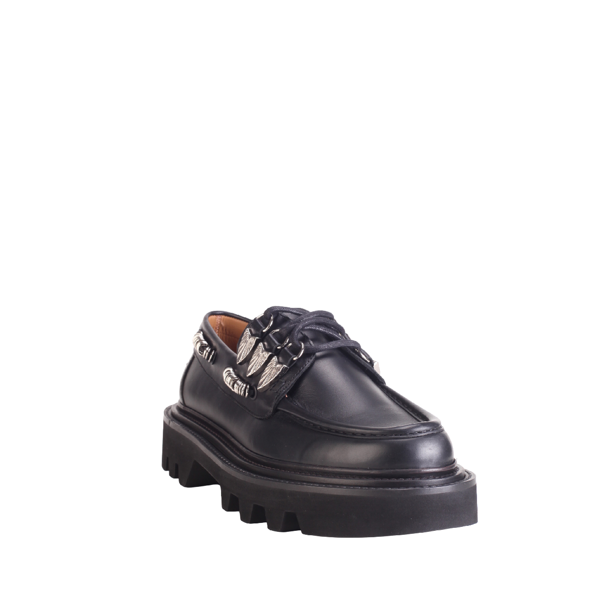  Toga Virilis AJ1431 Black leather lace up shoes man 