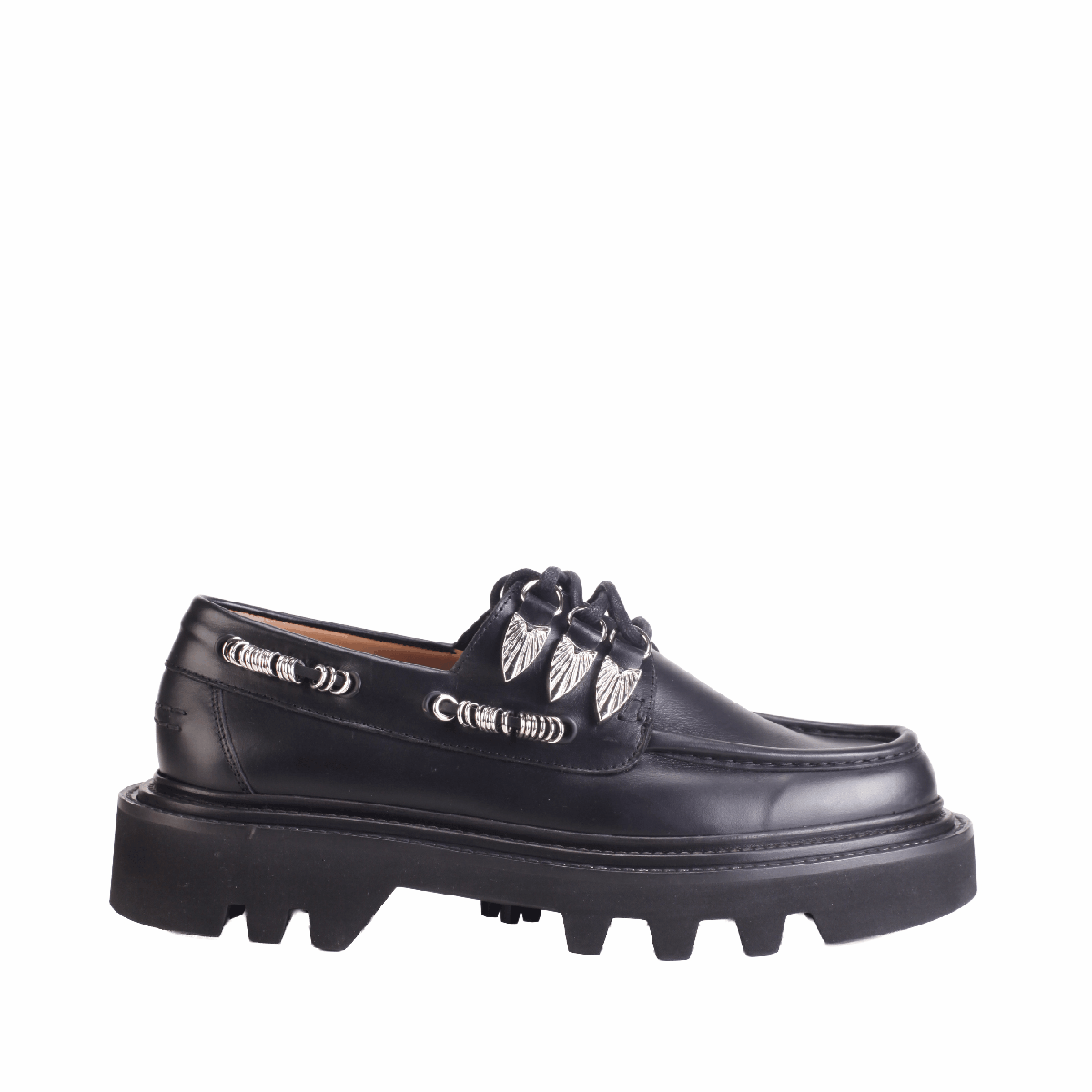  Toga Virilis AJ1431 Black leather lace up shoes man