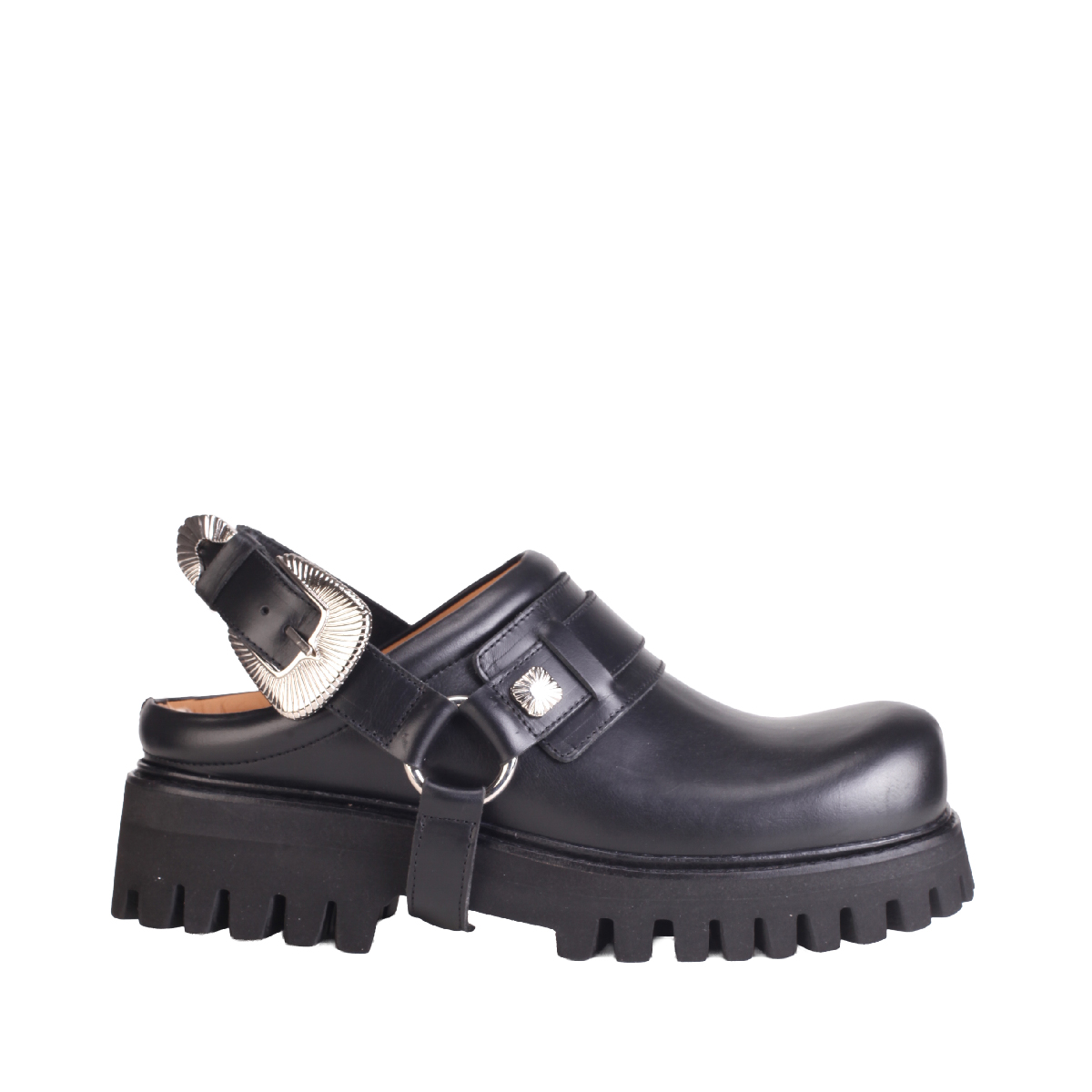 toga virilis aj1480 black leather sandal 