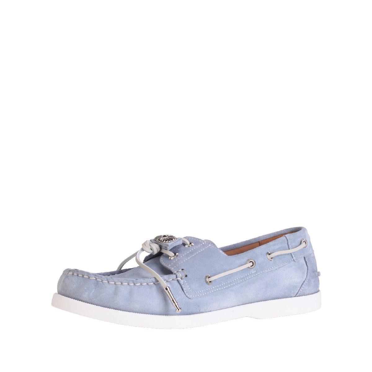 Toga Virilis AJ1484 light blue suede Boat shoes man