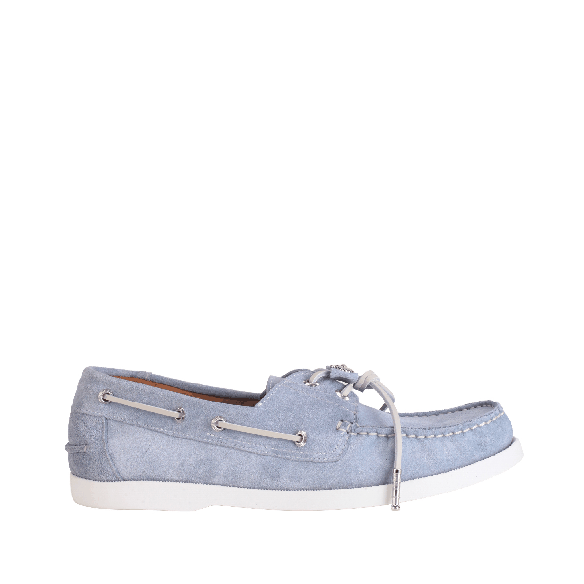 Toga Virilis AJ1484 light blue suede Boat shoes man