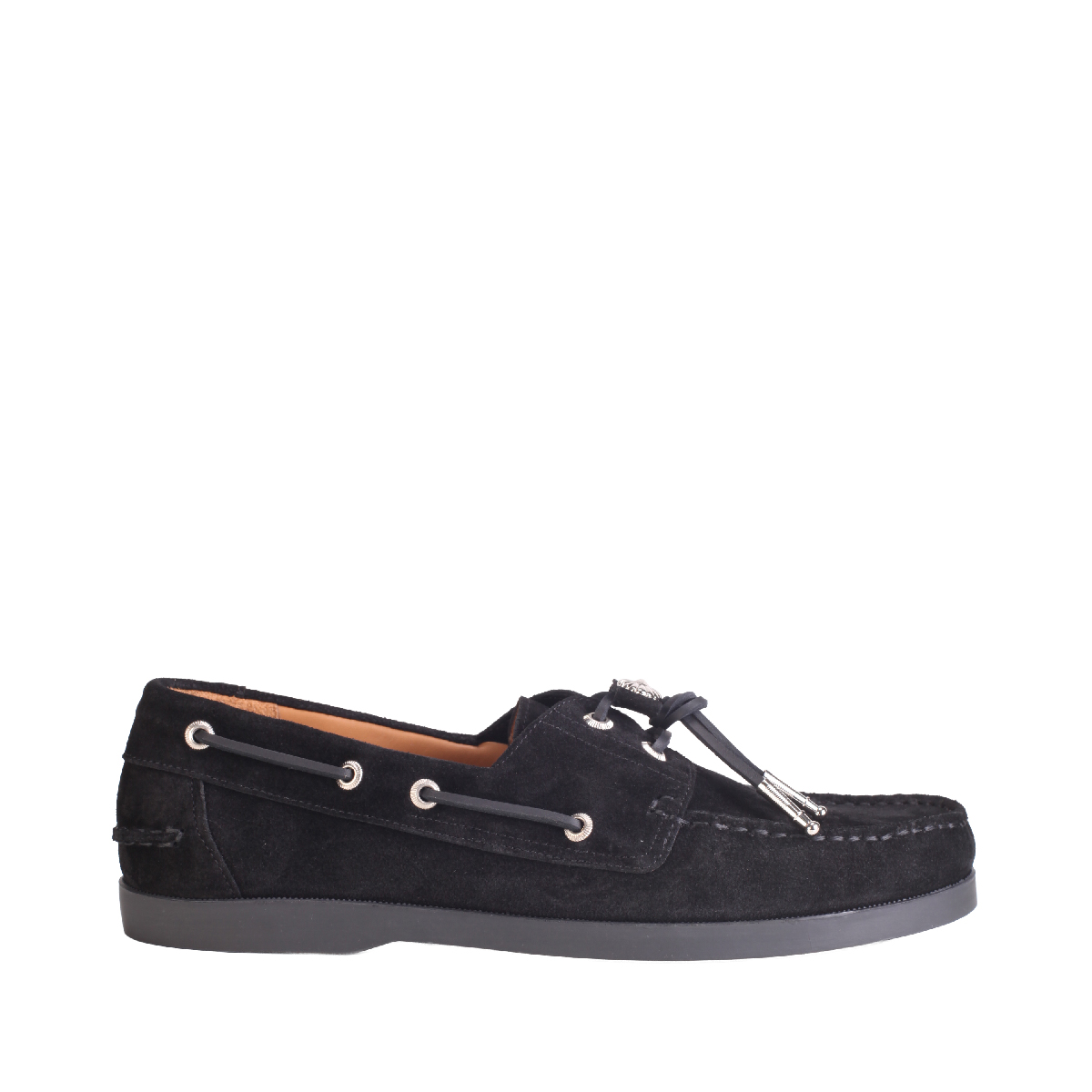Toga virilis aj1486 black suede boat shoes man 