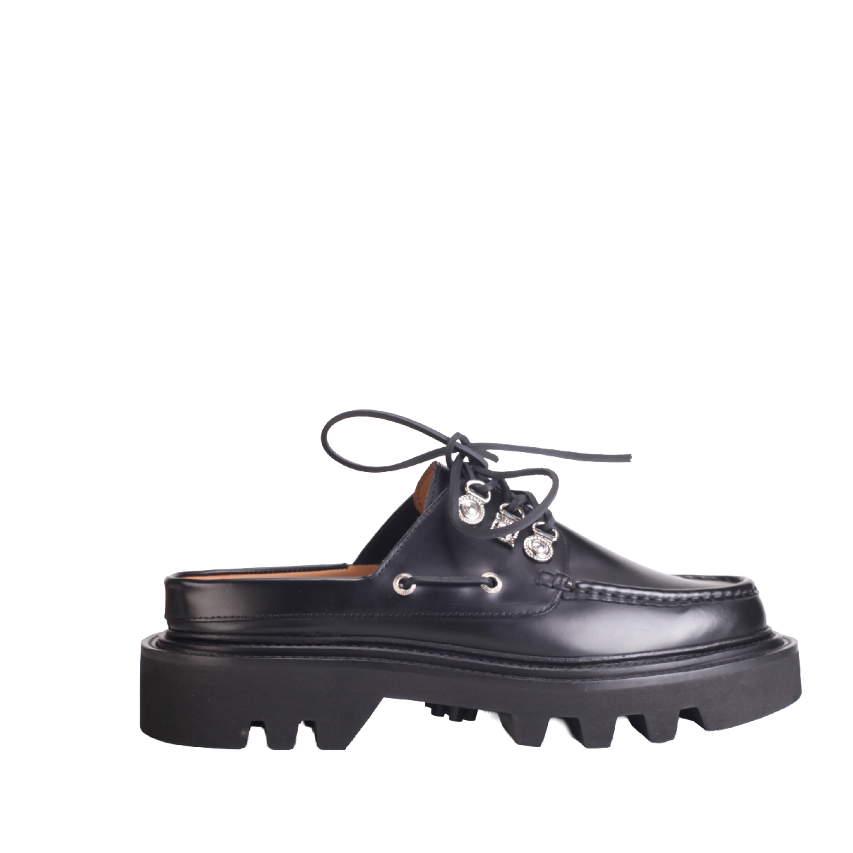 Toga virilis aj1487 black leather mule sandal man 