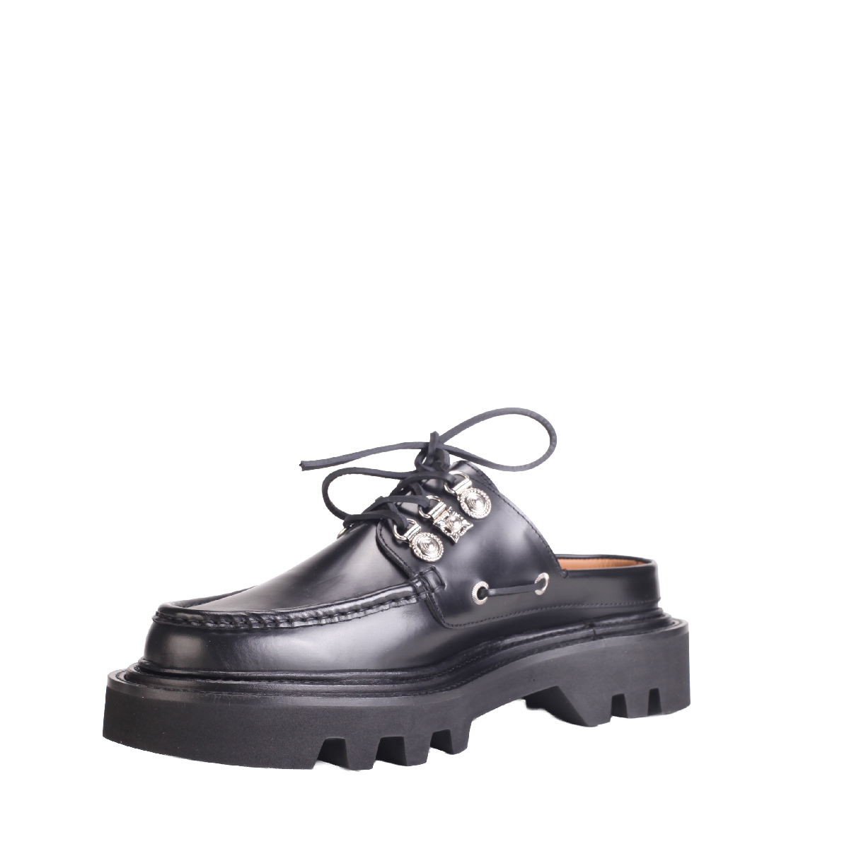  Toga virilis aj1487 black leather mule sandal man 