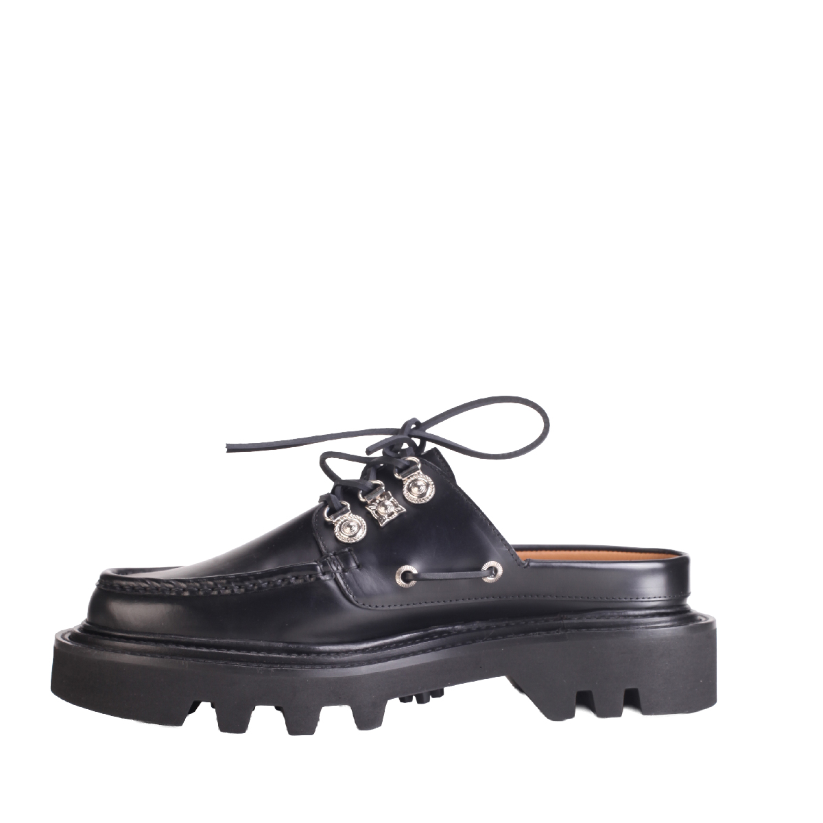  Toga virilis aj1487 black leather mule sandal man 