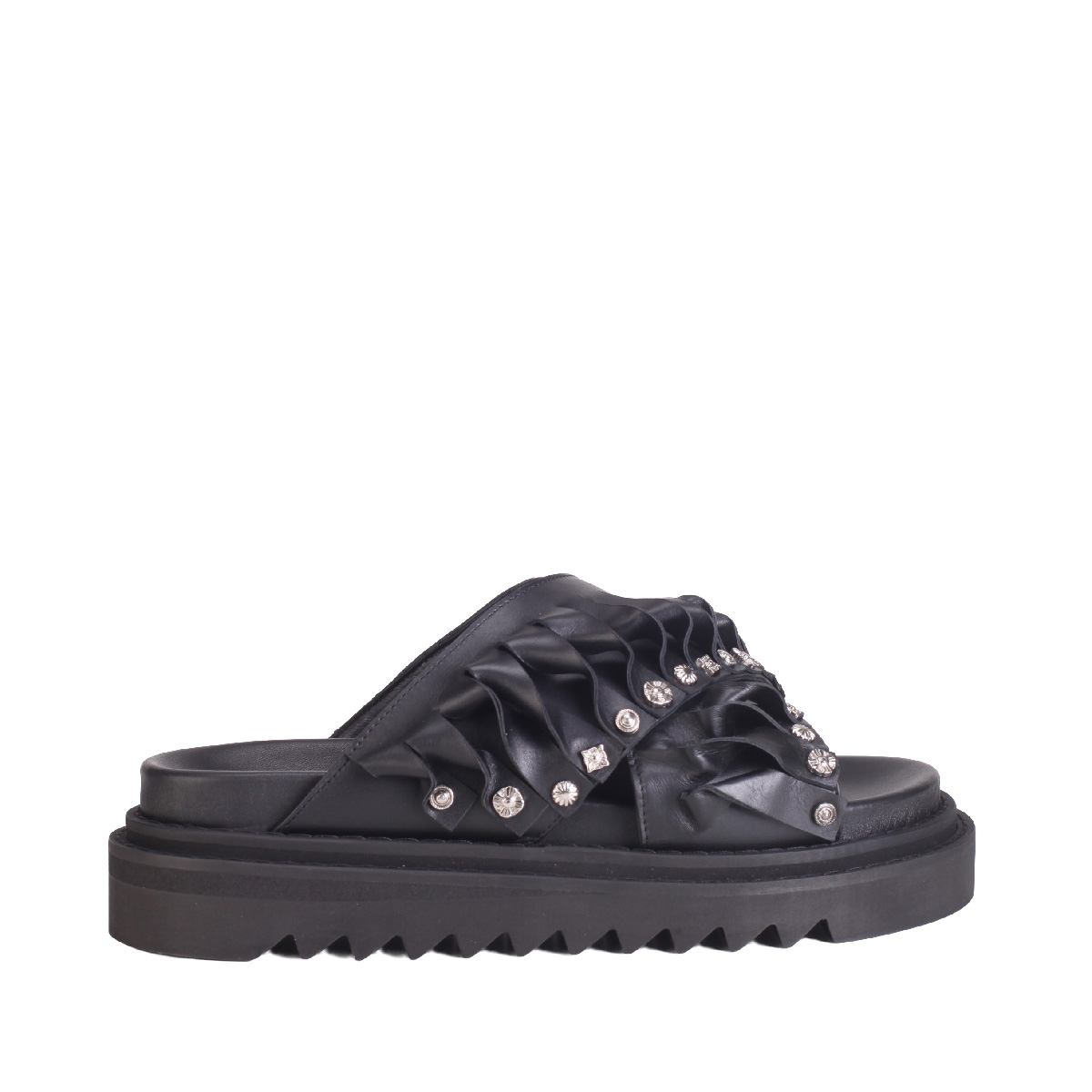 AJ1526 leather sandal Toga Virilis man black