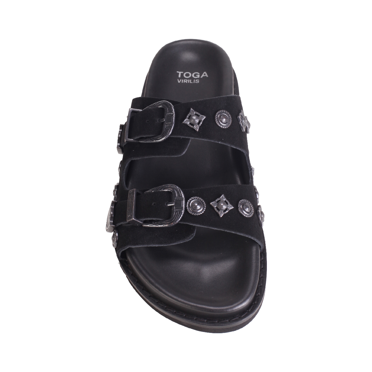  Toga Virilis AJ830 all black suede sandals