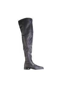 GMBH black high knee boots man