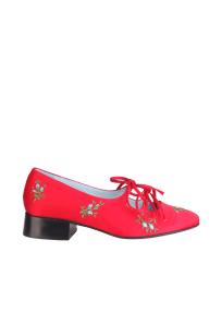 Nicole Saldaña pumps red flower women 