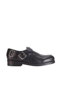 BRAIDED BIKER stefan cooke leather shoes man black