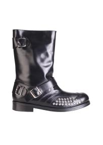 Stefan Cooke black leather boots man 