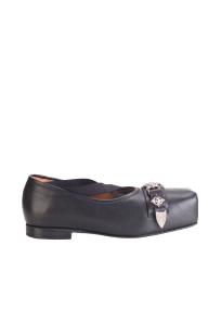 Toga Pulla AJ1343 black leather ballerina shoes Woman