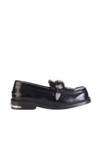 AJ1348 leather loafer black women 
