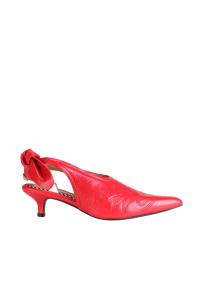Toga pulla AJ1457 red leather heel mule woman 