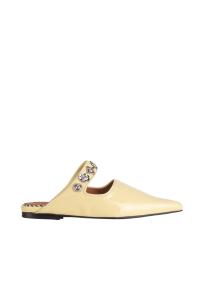 Toga Pulla yellow leather classic mules woman