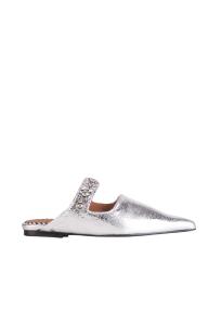 Toga Pulla silver leather classic mules woman