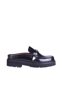 AJ1389 leather sandal men black 