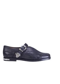 AJ1392 leather loafer black men 