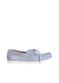 Toga Virilis AJ1484 light blue suede Boat shoes man