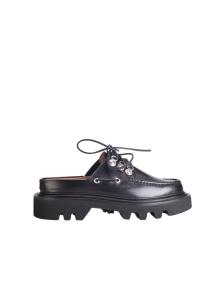 Toga virilis aj1487 black leather mule sandal man 